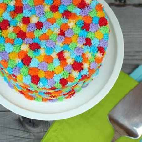 Rainbow Frosting Cake
