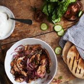 Curried Chicken on Pita