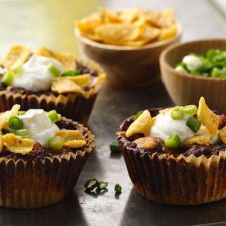 Chili and Cornbread Cupcakes