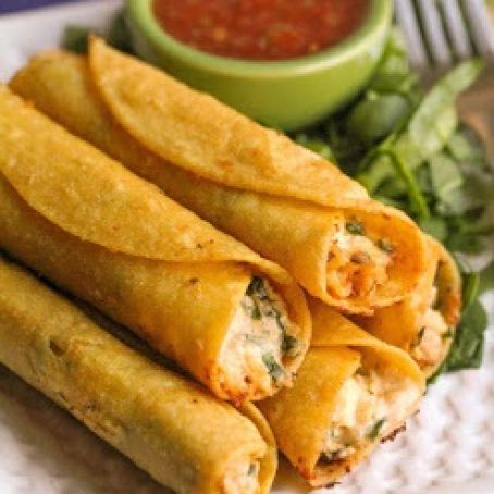 Cream Cheese and Chicken Taquitos