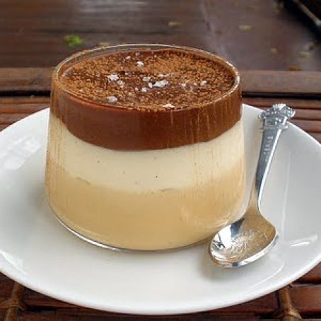 Salted Butter Caramel, Vanilla and Chocolate Mousse