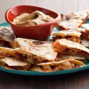 Chorizo and Shrimp Quesadillas with Smoky Guacamole
