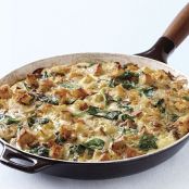 Mushroom and Spinach Skillet Strata