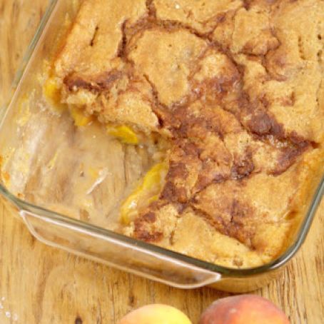 SOUTHERN PEACH COBBLER WITH TOP BATTER