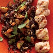 Warm Quinoa Salad with Carrots and Grilled Chicken