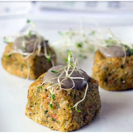 Cashew Vegetables and Portobello Mushrooms Veggie Bites