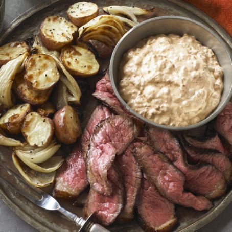 Spiced Steak with Roasted Potatoes & Onions