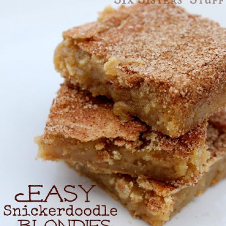Easy Snickerdoodle Blondies | Six Sisters' Stuff