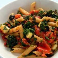 Sicilian Penne with Tilapia and Spinach