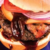 COFFEE RUBBED CHSBURGERS w/TX BBQ SAUCE