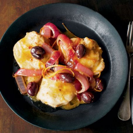 Chicken Breast with Orange and Gaeta Olives (Pollo con Olive ed Aranci)