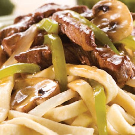 Beef Burgundy Over Noodles