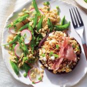 Roasted Goat Cheese-Stuffed Portobellos