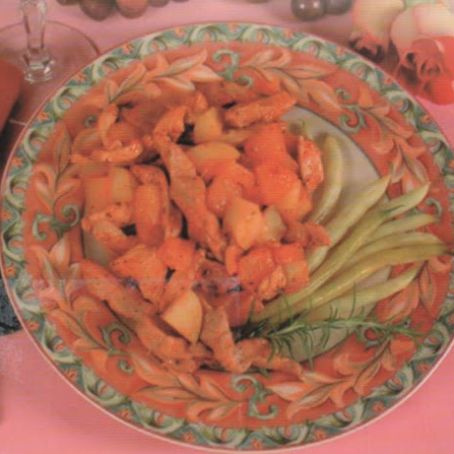 Pineapple Pork Strips With Potatoes