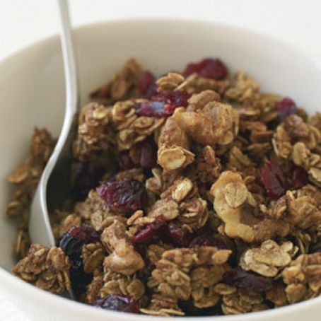 Maple Walnut Granola with Dried Cranberries