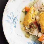 Chicken Stew with Sweet Potato Dumplings