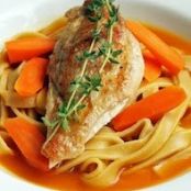 SPRING CHICKEN BREASTS  w/CARROT BROTH