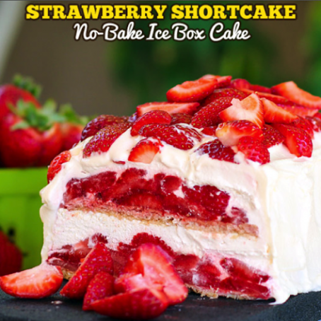 Strawberry Shortcake No-Bake Ice Box Cake