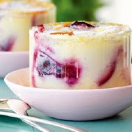 Plum & Vanilla Ricotta Pots
