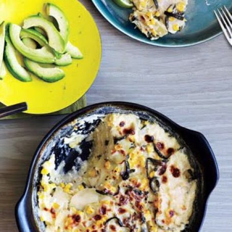 Poblano, Potato, and Corn Gratin
