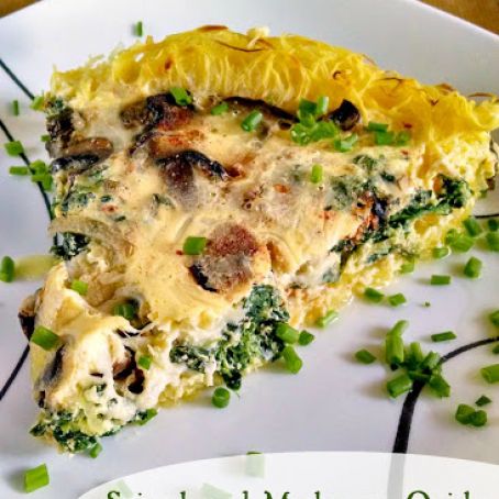 Squash, Spinach & Mushroom Crustless Quiche