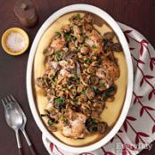 Chicken and Mushrooms with Taleggio Polenta