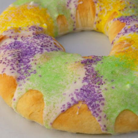 Mardi Gras Cream Cheese filled King Cake