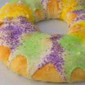 Mardi Gras Cream Cheese filled King Cake