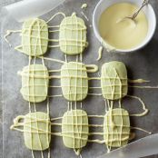 White Chocolate and Creme de Menthe Shortbread