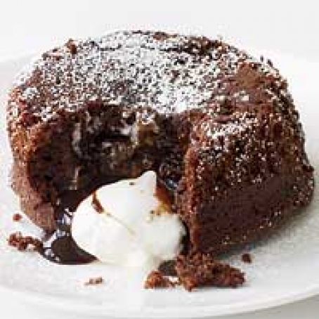 Molten Chocolate Cake with Marshmallow Filling