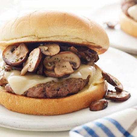 Mustard-Glazed Mushroom Burger
