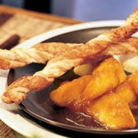 Caramelized Apples w/Cinnamon Sugar Twists