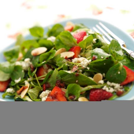 Baby Greens Salad with Strawberries and Wisconsin Blue Cheese
