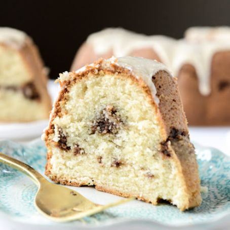 CAKE - Sour Cream Coffee Cake with Brown Butter Glaze