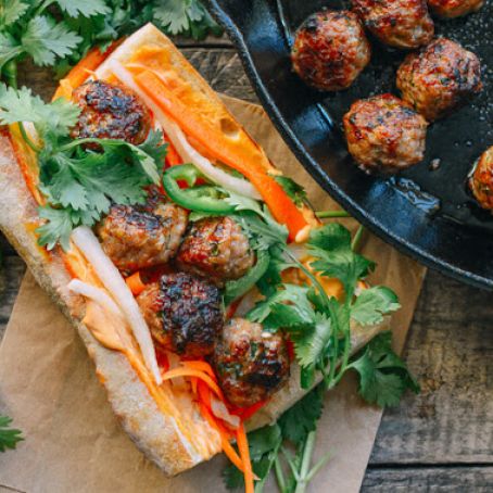 Spicy Meatball Banh Mi
