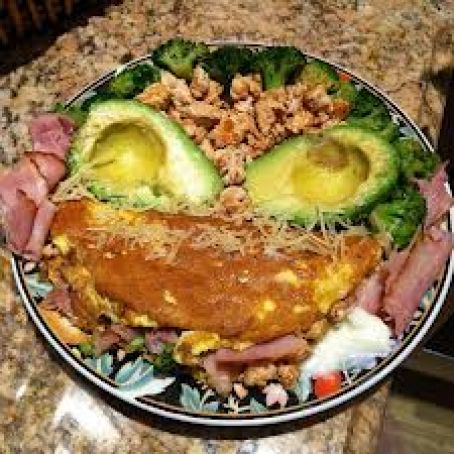 Flat Belly - Ham and Avocado Omelet