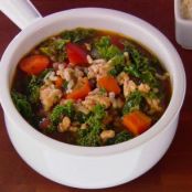 Turkey, Kale and Brown Rice Soup