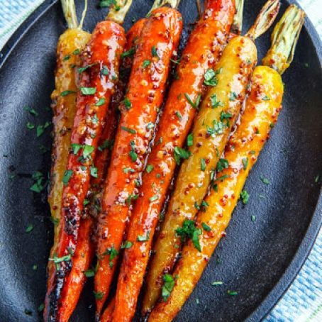 Maple Dijon Roasted Carrots