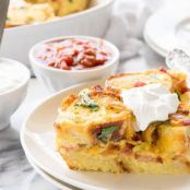 Bacon and Cheese French Toast Bake