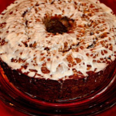 Fresh Apple Cake with Warm Caramel Sauce!