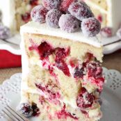 Sparkling Cranberry White Chocolate Cake