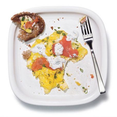 Scrambled Eggs with Smoked Salmon & Lemon Cream
