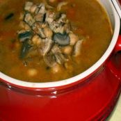 CHICKPEA SOUP w/PORCINI MUSHROOMS