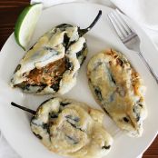 Beer-battered Bean + Cheese Stuffed Poblano Chiles