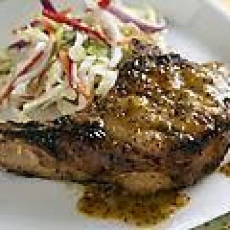 Peach-Mustard Pork Chops