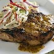 Peach-Mustard Pork Chops