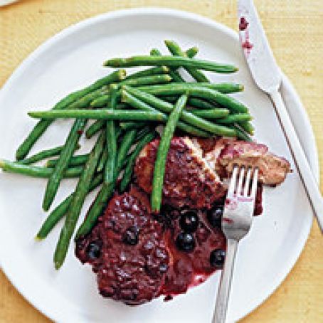 Pan Fried Pork with Blueberries