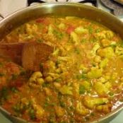 Roasted Cauliflower Curry with Toasted Almond Rice