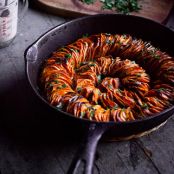 Crispy Sweet Potato Roast with Herbed Coconut Crème Fraîche