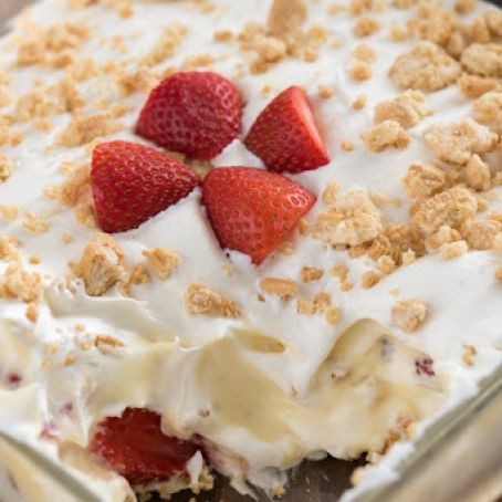 No Bake Strawberry Shortcake Dessert